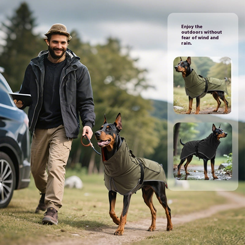 waterproof dog jacket Rainproof Trench coat for large dogs