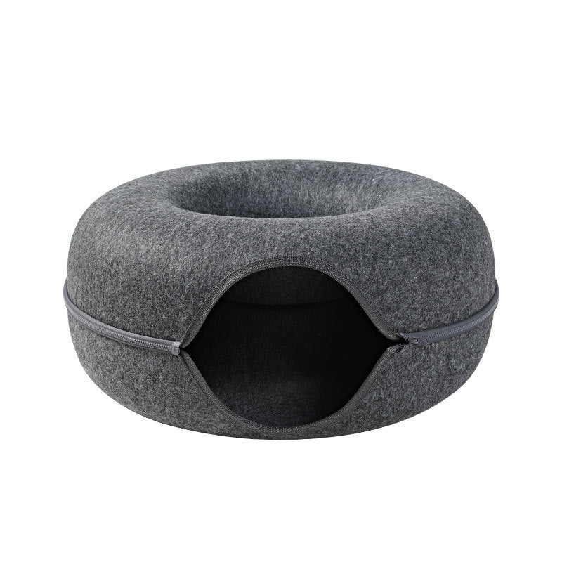 4 seasons cat nest wool felt tunnel bed for cats