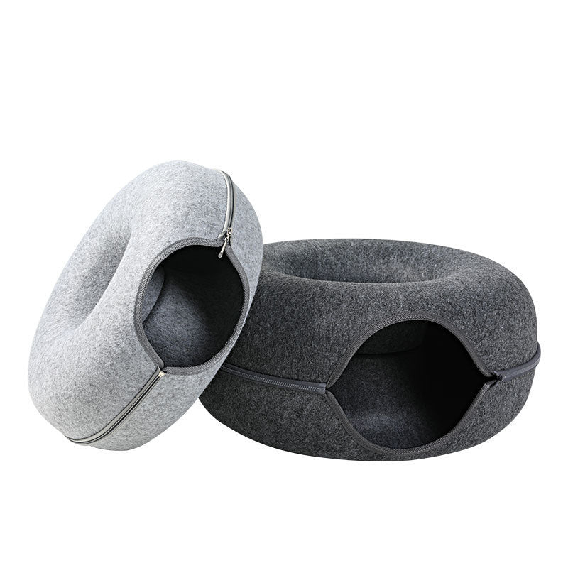 4 seasons cat nest wool felt tunnel bed for cats