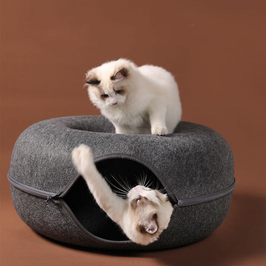 4 seasons cat nest wool felt tunnel bed for cats