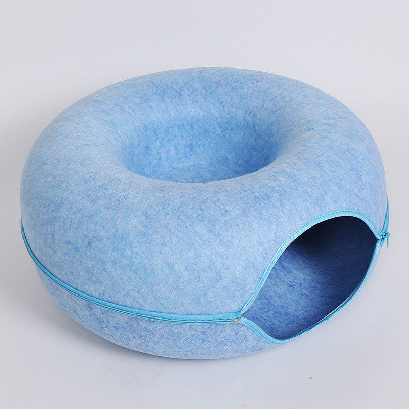 4 seasons cat nest wool felt tunnel bed for cats