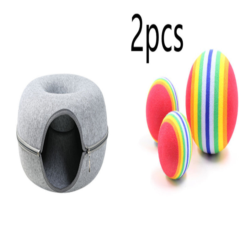 4 seasons cat nest wool felt tunnel bed for cats