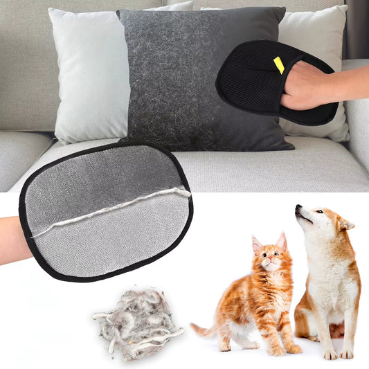 Transform Your Grooming Routine with Double-Sided Pet Grooming Gloves - Perfect for Cats and Dogs!
