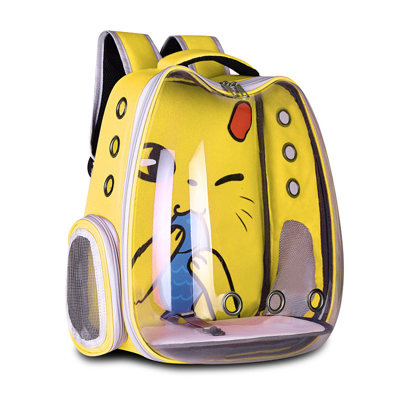 pet travel backpack breathable space capsule bag for cats small dogs
