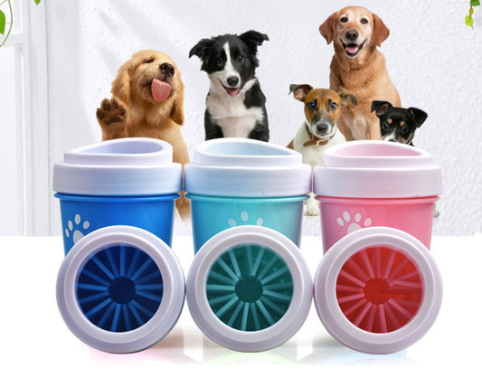 pet dog paw cleaner cop silicone portable foot washer for dogs cats