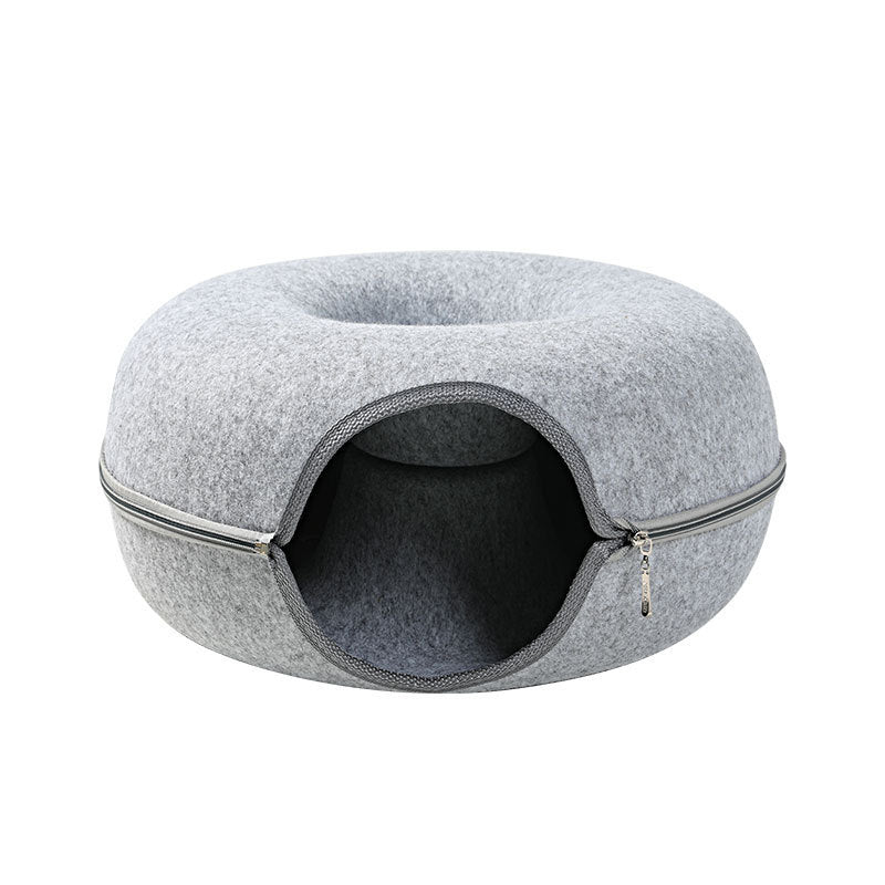 4 seasons cat nest wool felt tunnel bed for cats
