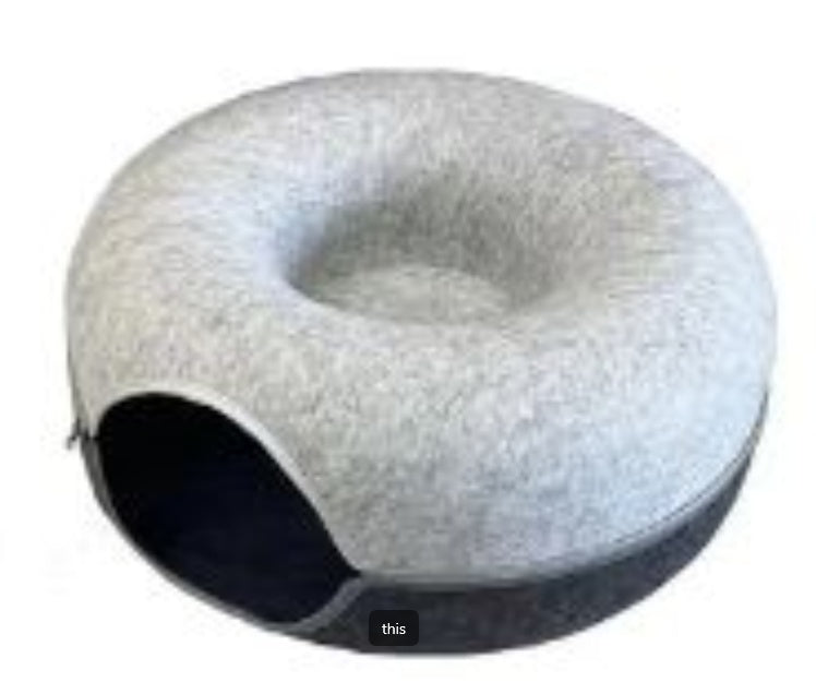 4 seasons cat nest wool felt tunnel bed for cats