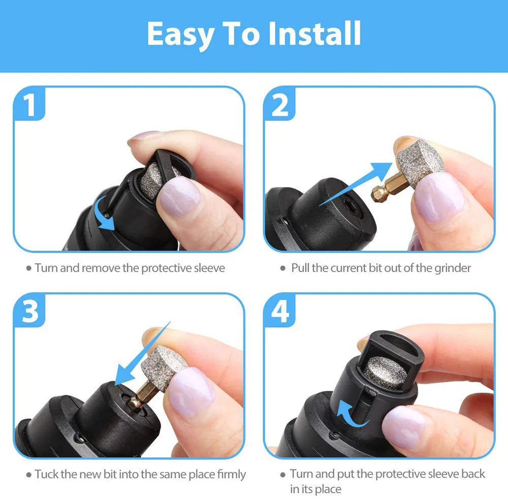 Electric Pet Nail Grinder for Dogs & Cats – Ultra-Quiet USB