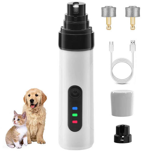 Electric Pet Nail Grinder for Dogs & Cats – Ultra-Quiet USB