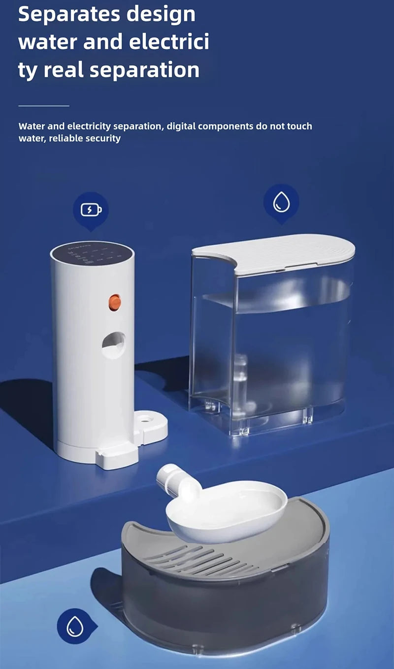 Dispenser Cat Water Fountain Moving Water Unplugged