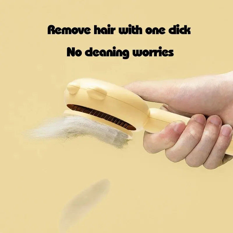 Pet Comb One-Key Hair Removal Cleaning Brush Magic