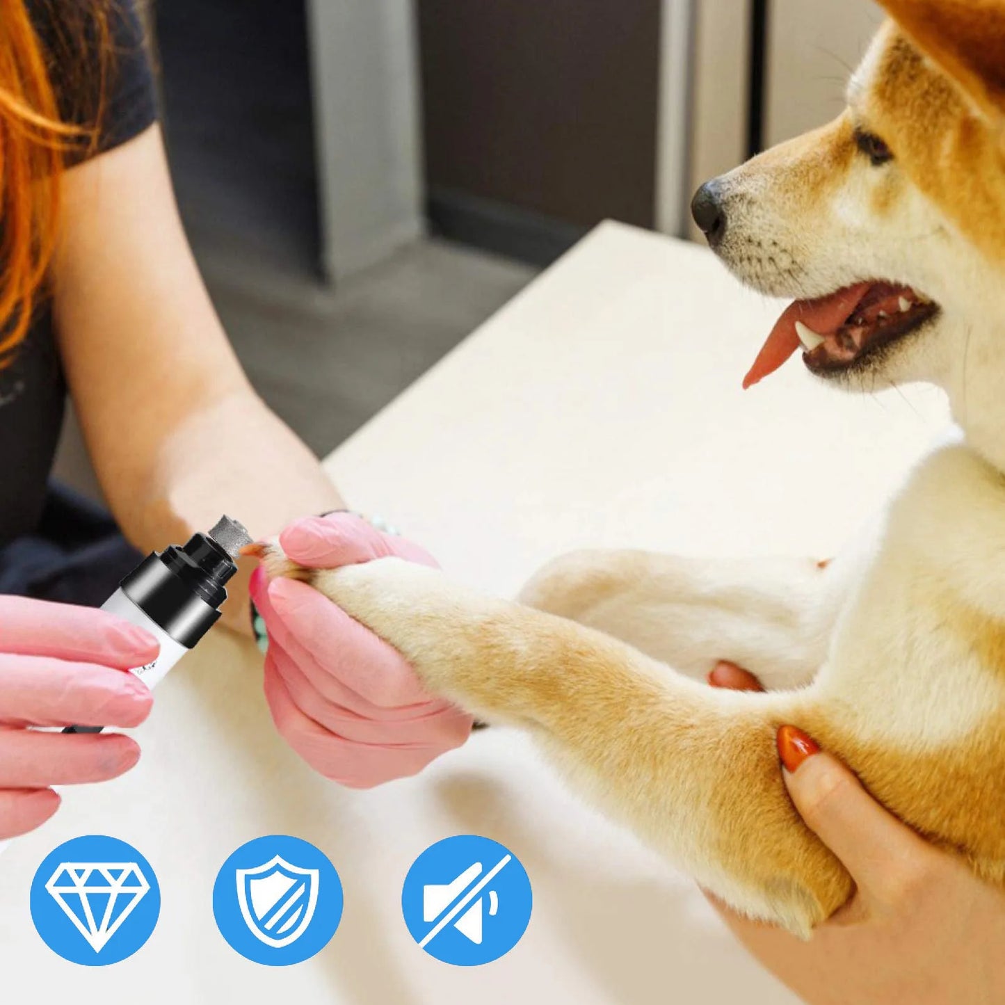 Electric Pet Nail Grinder for Dogs & Cats – Ultra-Quiet USB