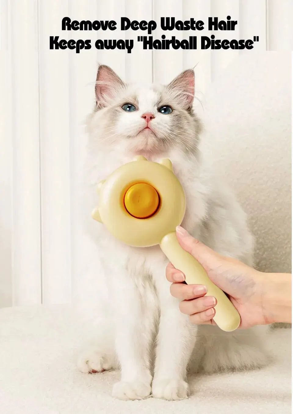 Pet Comb One-Key Hair Removal Cleaning Brush Magic