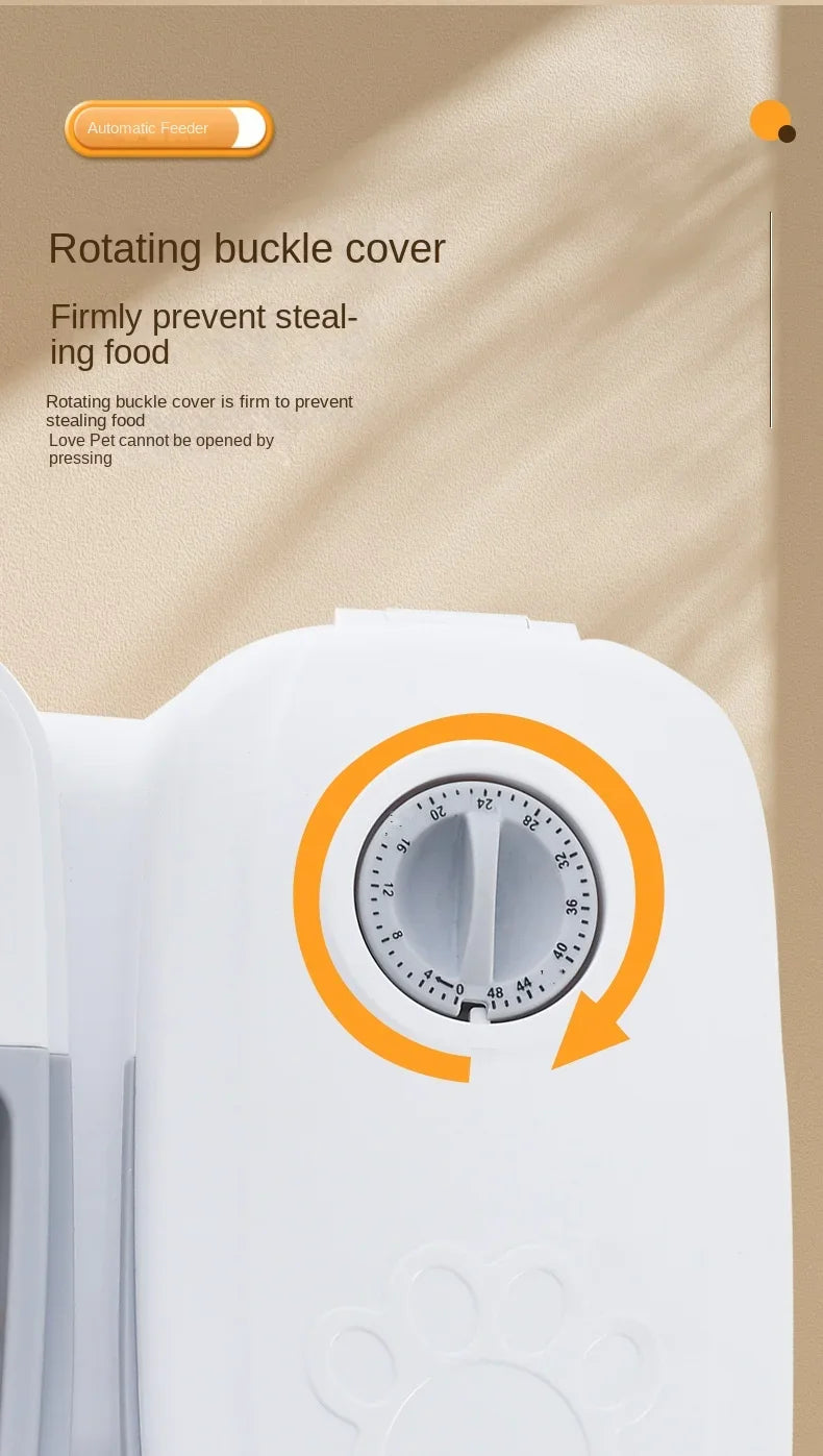 Dog Feeder Cat Automatic Feeding Water Bowl with Timer