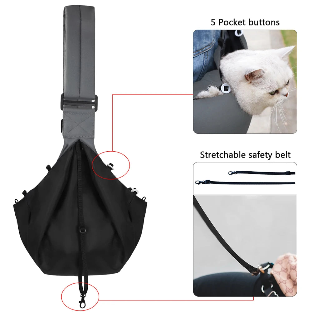 Petskd Pet Dog Sling Carrier Bag Outdoor Portable Shoulder