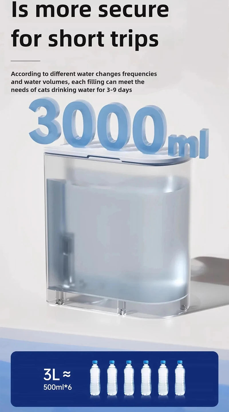 Dispenser Cat Water Fountain Moving Water Unplugged