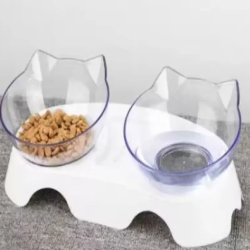 Single Double Cat Bowl Non Slip Bevel Neck Guard