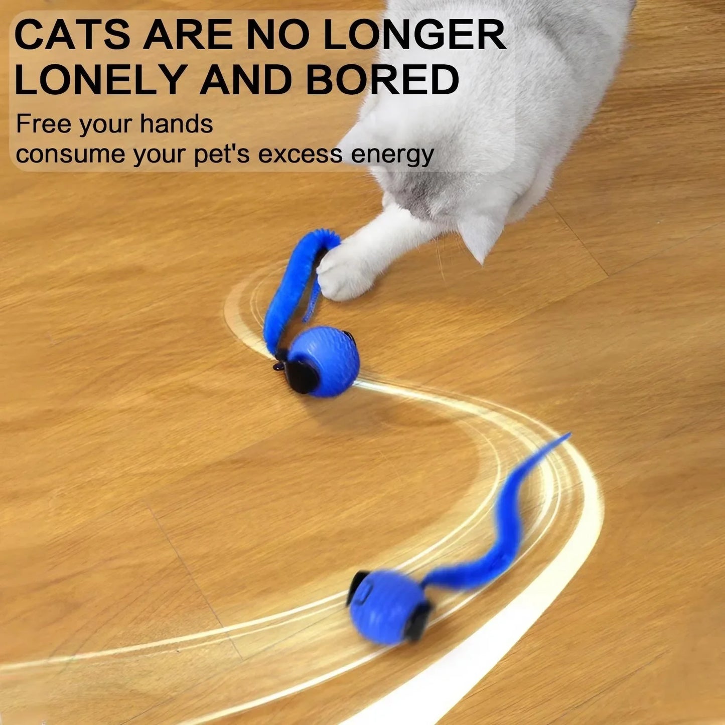 Smart Cat Ball – 360° LED Toy with Auto Avoid