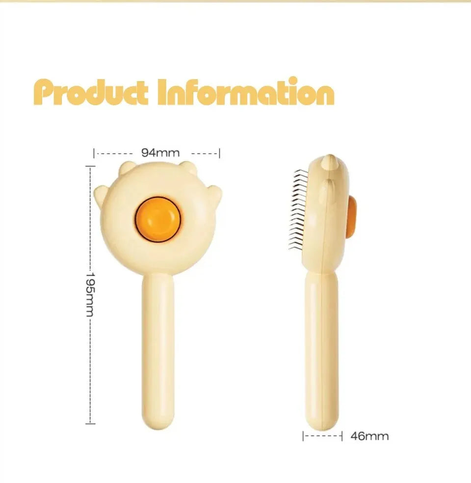 Pet Comb One-Key Hair Removal Cleaning Brush Magic