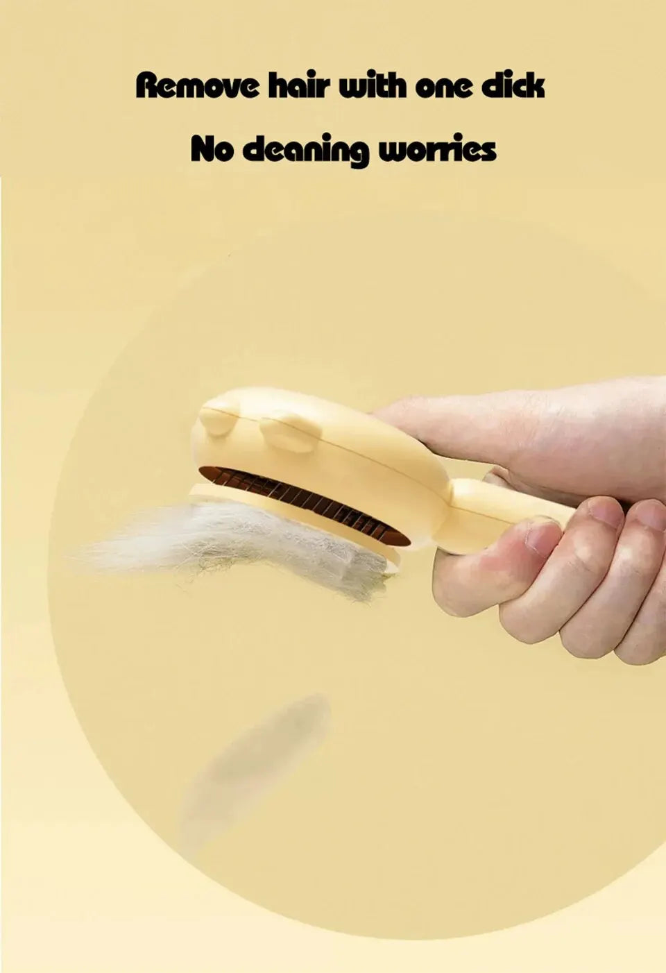Pet Comb One-Key Hair Removal Cleaning Brush Magic