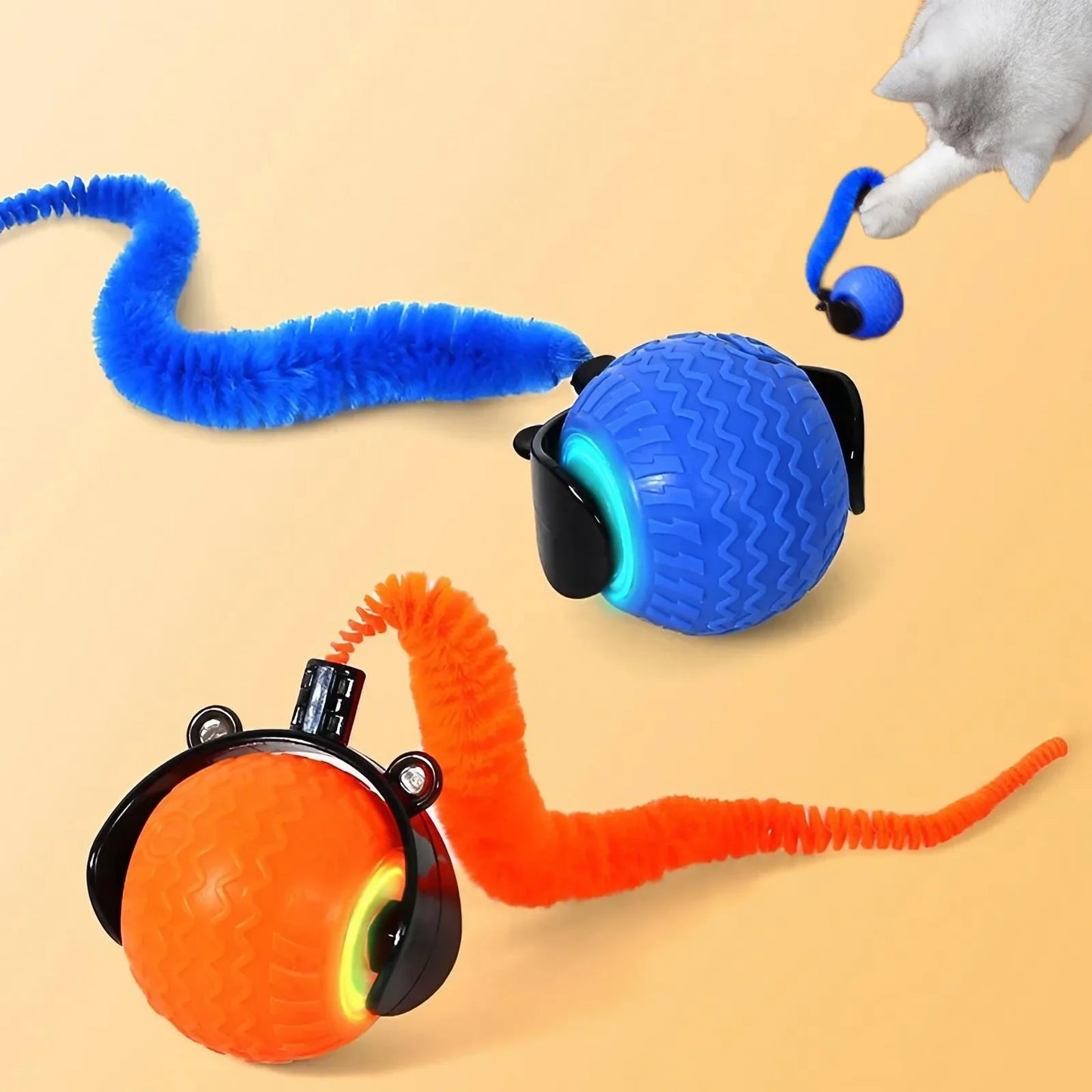 Smart Cat Ball – 360° LED Toy with Auto Avoid