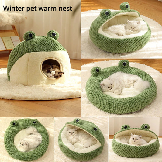 New Pet Nest Winter Warm Dog Den Cat Villa Plush Pets