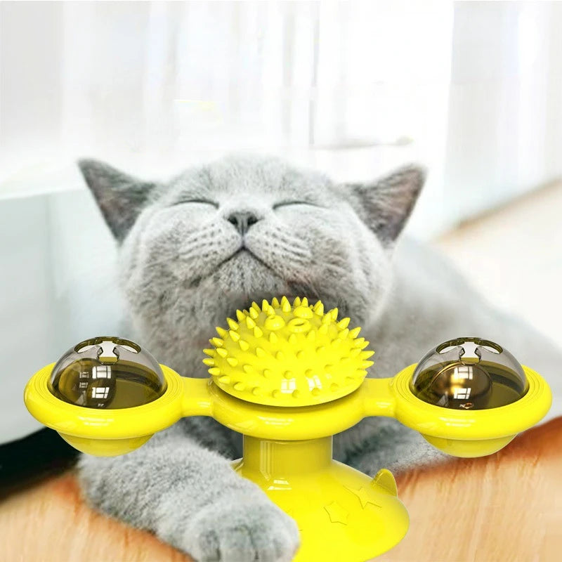 Windmill Cat Toy – Interactive Puzzle & Dental Toy