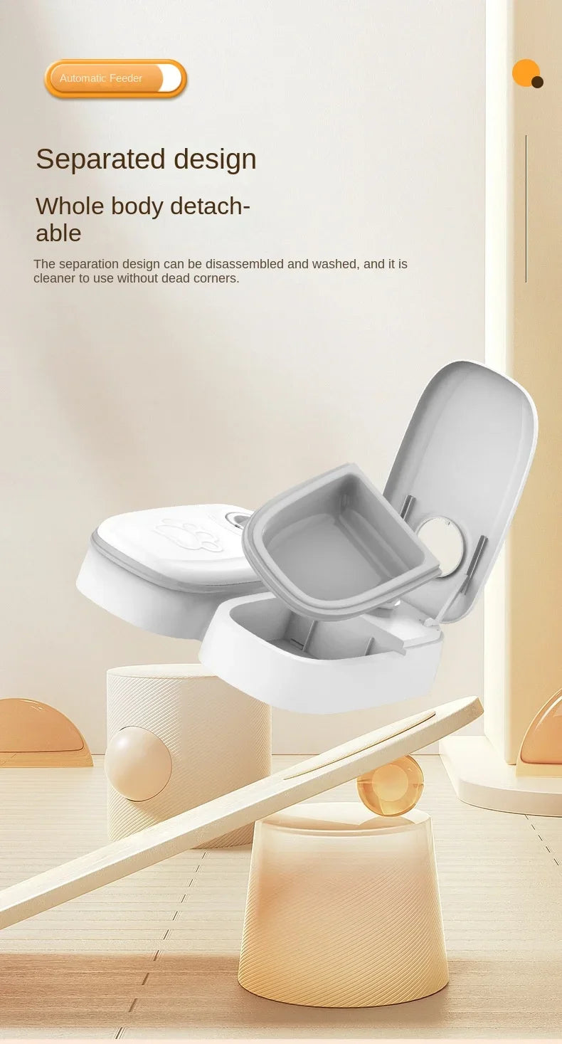 Dog Feeder Cat Automatic Feeding Water Bowl with Timer