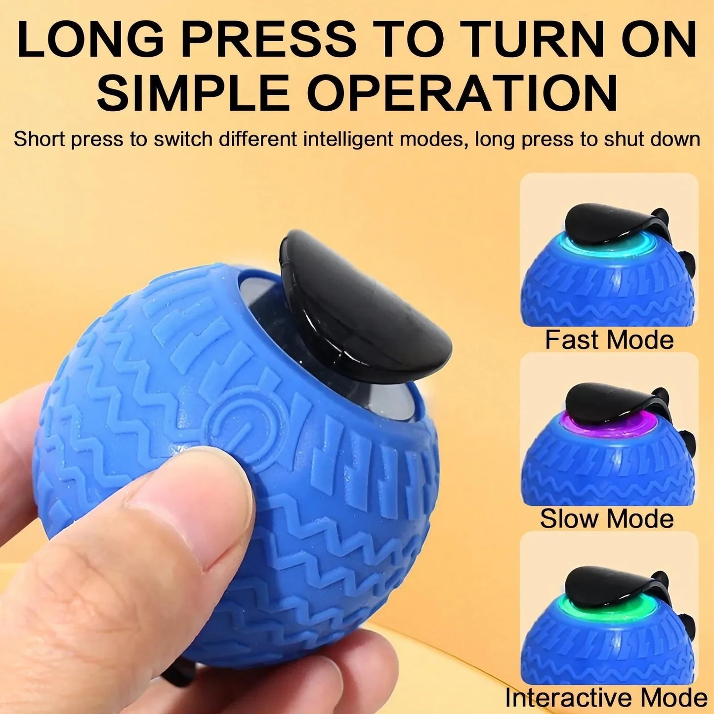Smart Cat Ball – 360° LED Toy with Auto Avoid
