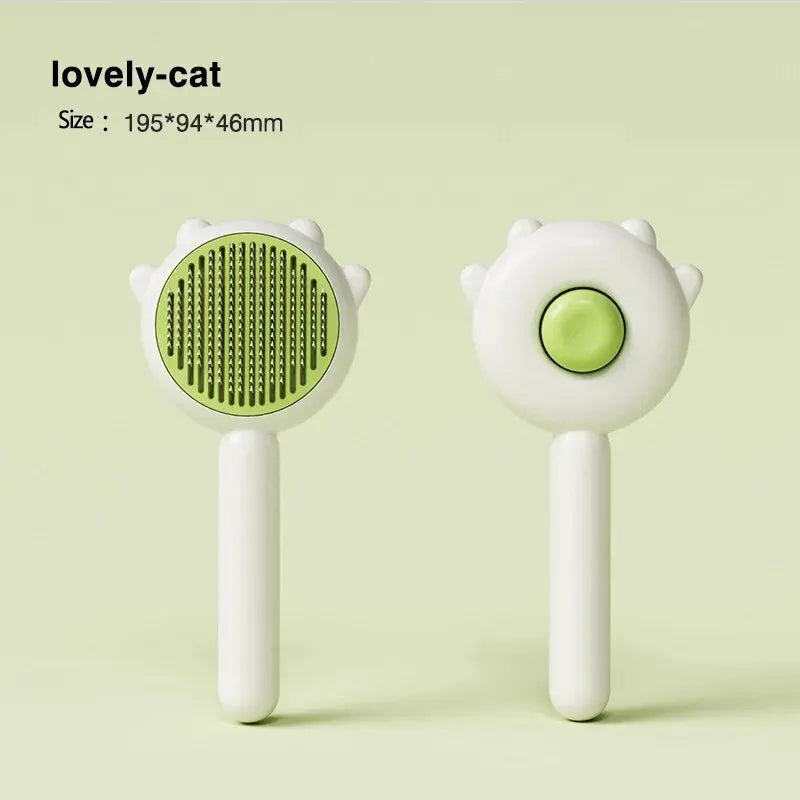 Pet Comb One-Key Hair Removal Cleaning Brush Magic