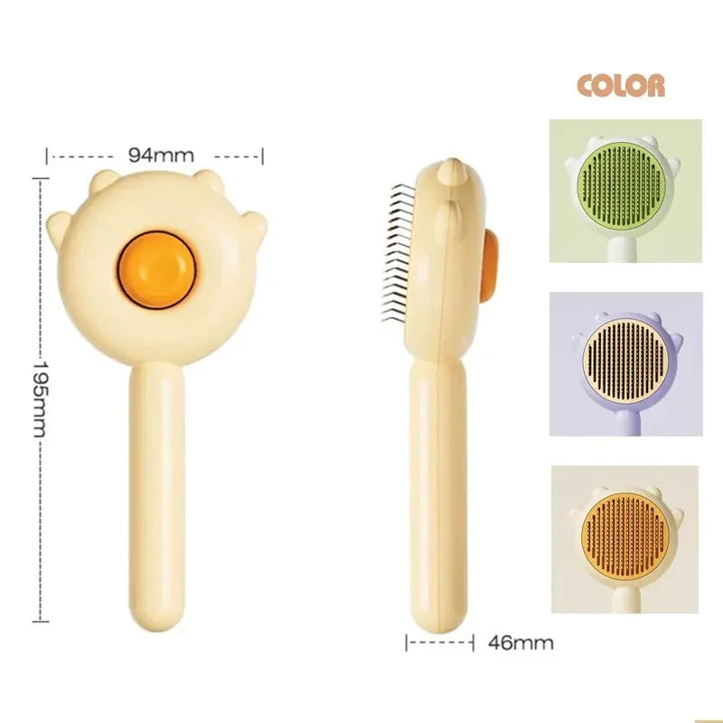 Pet Comb One-Key Hair Removal Cleaning Brush Magic