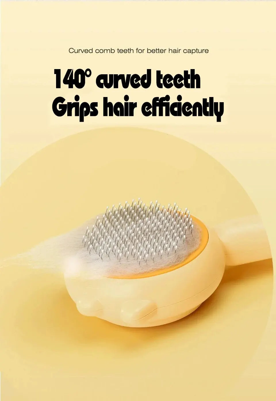 Pet Comb One-Key Hair Removal Cleaning Brush Magic
