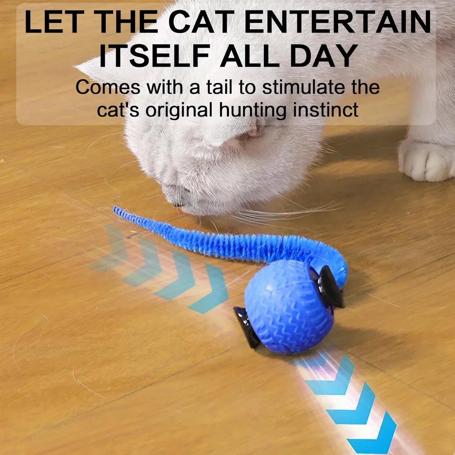 Smart Cat Ball – 360° LED Toy with Auto Avoid