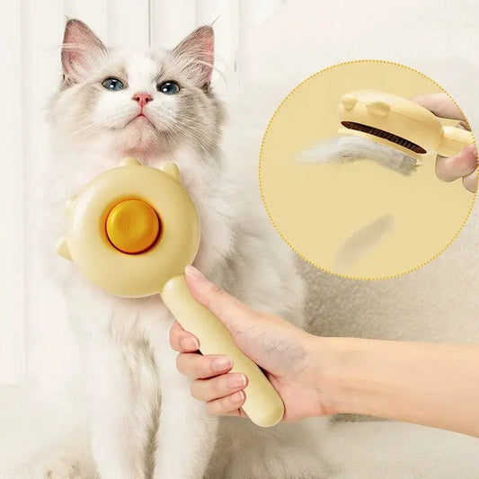 Pet Comb One-Key Hair Removal Cleaning Brush Magic
