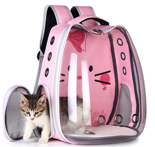 pet travel backpack breathable space capsule bag for cats small dogs
