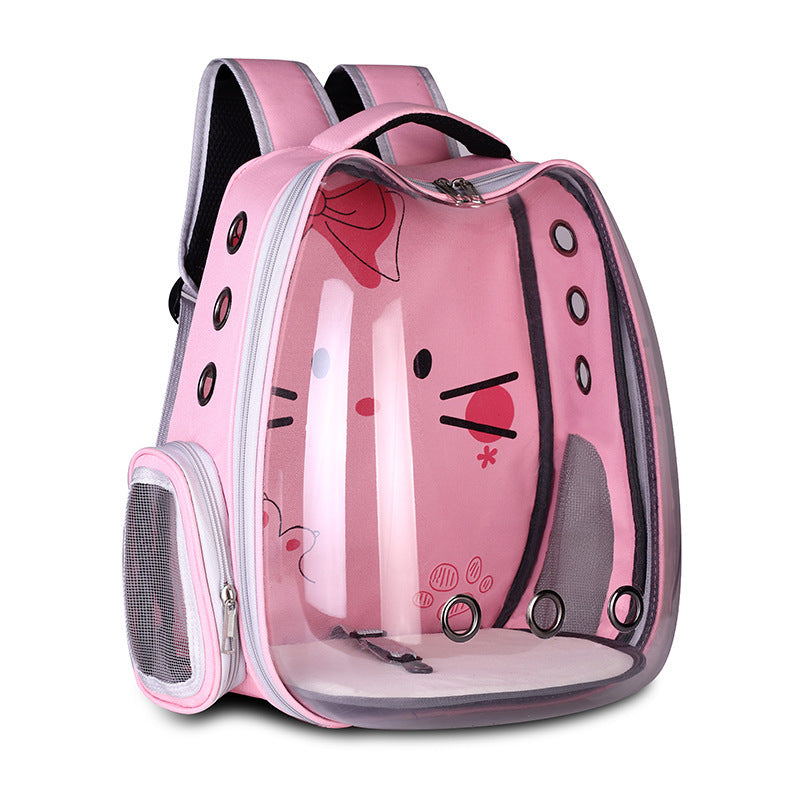 pet travel backpack breathable space capsule bag for cats small dogs