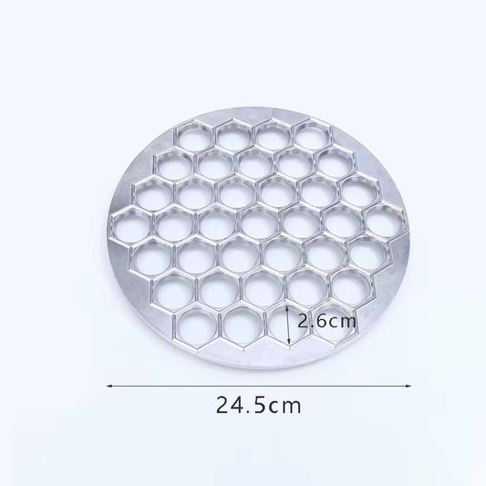 Aluminum Ravioli Maker with 37 Holes - Handmade Pasta and Dumpling Mold for Home Kitchen Use