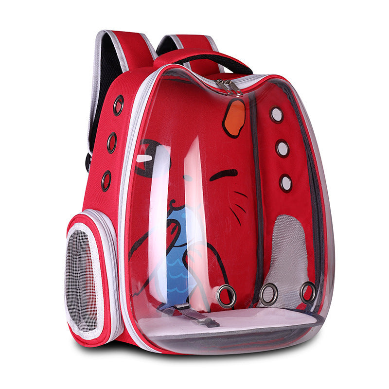 pet travel backpack breathable space capsule bag for cats small dogs