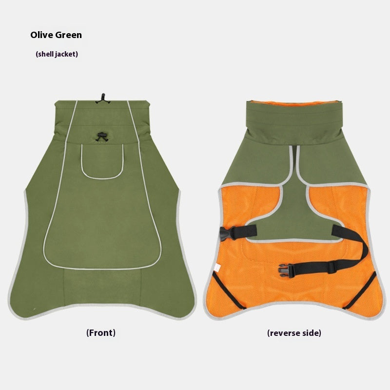 waterproof dog jacket Rainproof Trench coat for large dogs