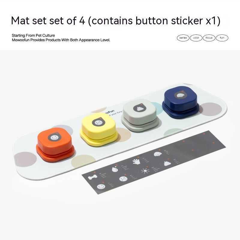 pet talking buttons recordable voice communication toy [4 colors]