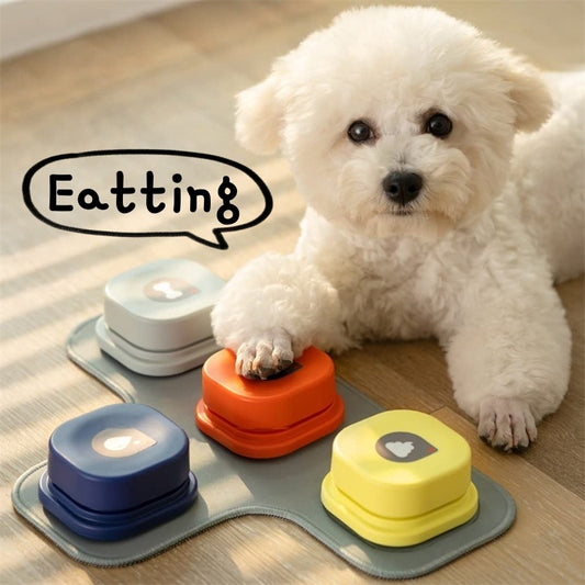 pet talking buttons recordable voice communication toy [4 colors]