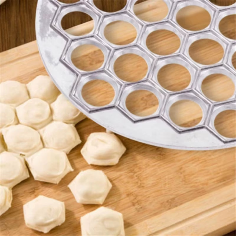 Aluminum Ravioli Maker with 37 Holes - Handmade Pasta and Dumpling Mold for Home Kitchen Use