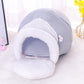 3-In-1 Cat and Dog Pet House Basin-Shaped Cave Soft Bed