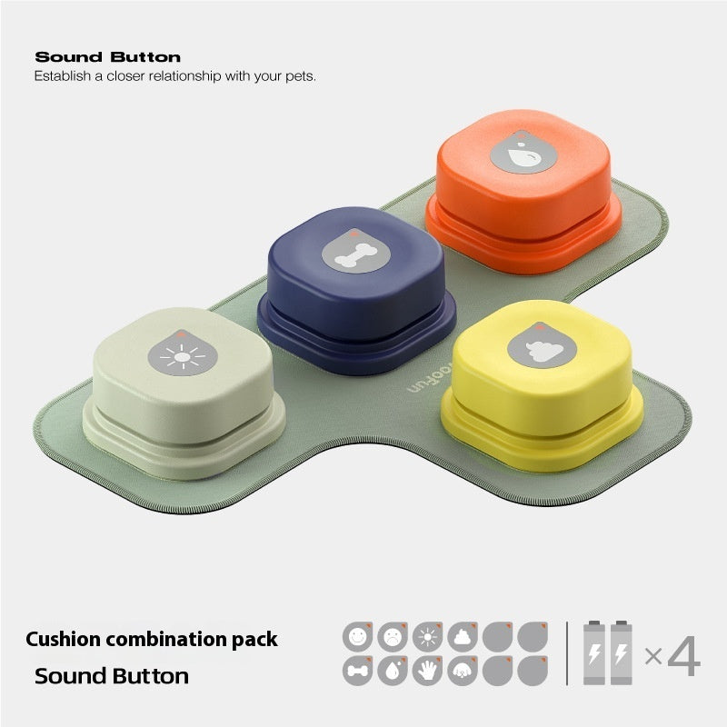 pet talking buttons recordable voice communication toy [4 colors]
