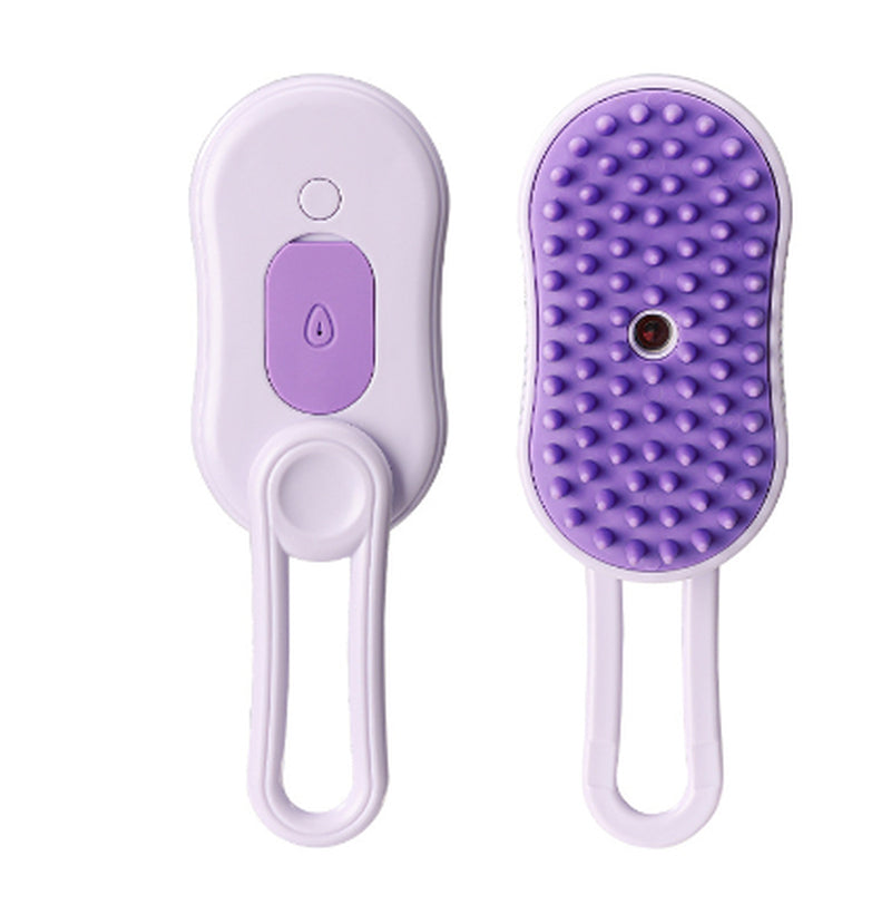 3-in-1 Electric Pet Grooming Brush with Steam Spray for Cats and Dogs - Multi-Function Hair Removal and Massage Tool