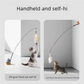 Cat Feather Wand – Rotating Wire Toy for Kittens