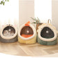 Deep Sleep Cat Bed Cartoon Pet Bed Foldable Removable