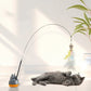 Cat Feather Wand – Rotating Wire Toy for Kittens