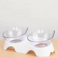 Single Double Cat Bowl Non Slip Bevel Neck Guard