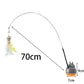 Cat Feather Wand – Rotating Wire Toy for Kittens